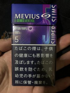 MEVIUS E-SERIES METHOL OPTION PURPLE 100s 5mg(Japan)